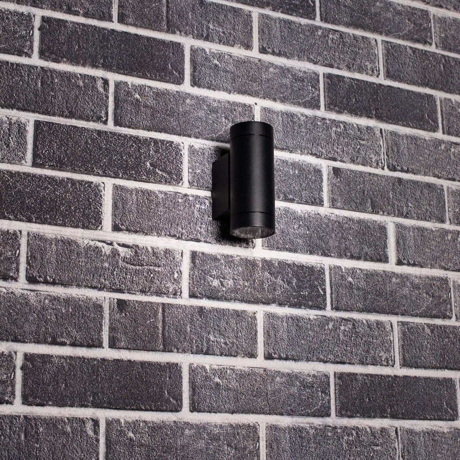 3 pack - LED's Light Up & Down Light Wandlamp - 2x GU10 fitting - IP44 - Antraciet - Model Carpi Wandlampen LED.nl