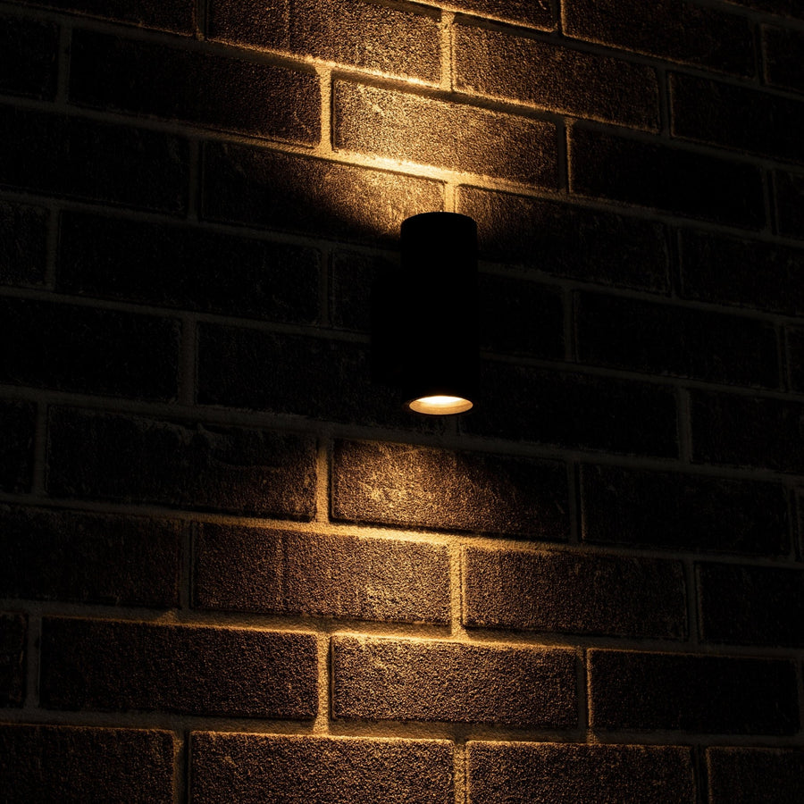 3 pack - LED's Light Up & Down Light Wandlamp - 2x GU10 fitting - IP44 - Antraciet - Model Carpi Wandlampen LED.nl