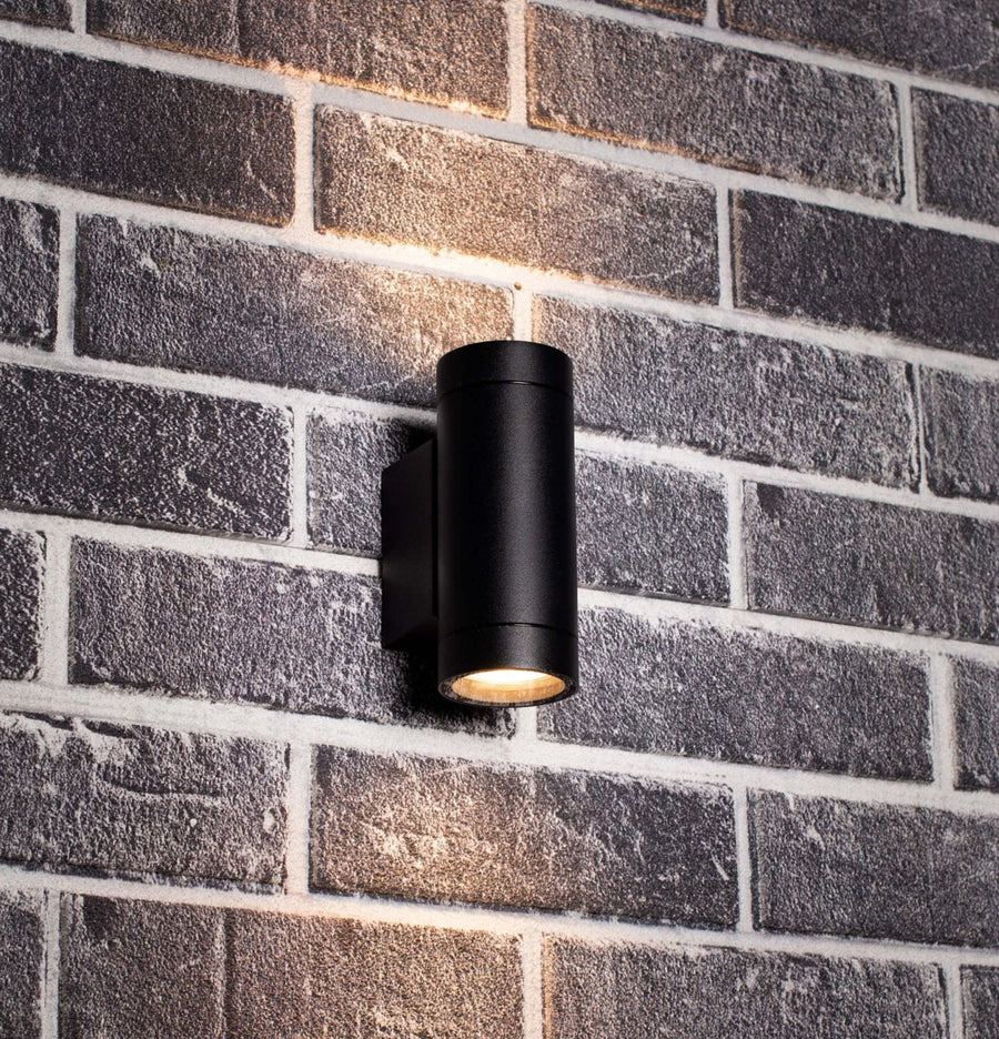 3 pack - LED's Light Up & Down Light Wandlamp - 2x GU10 fitting - IP44 - Antraciet - Model Carpi Wandlampen LED.nl