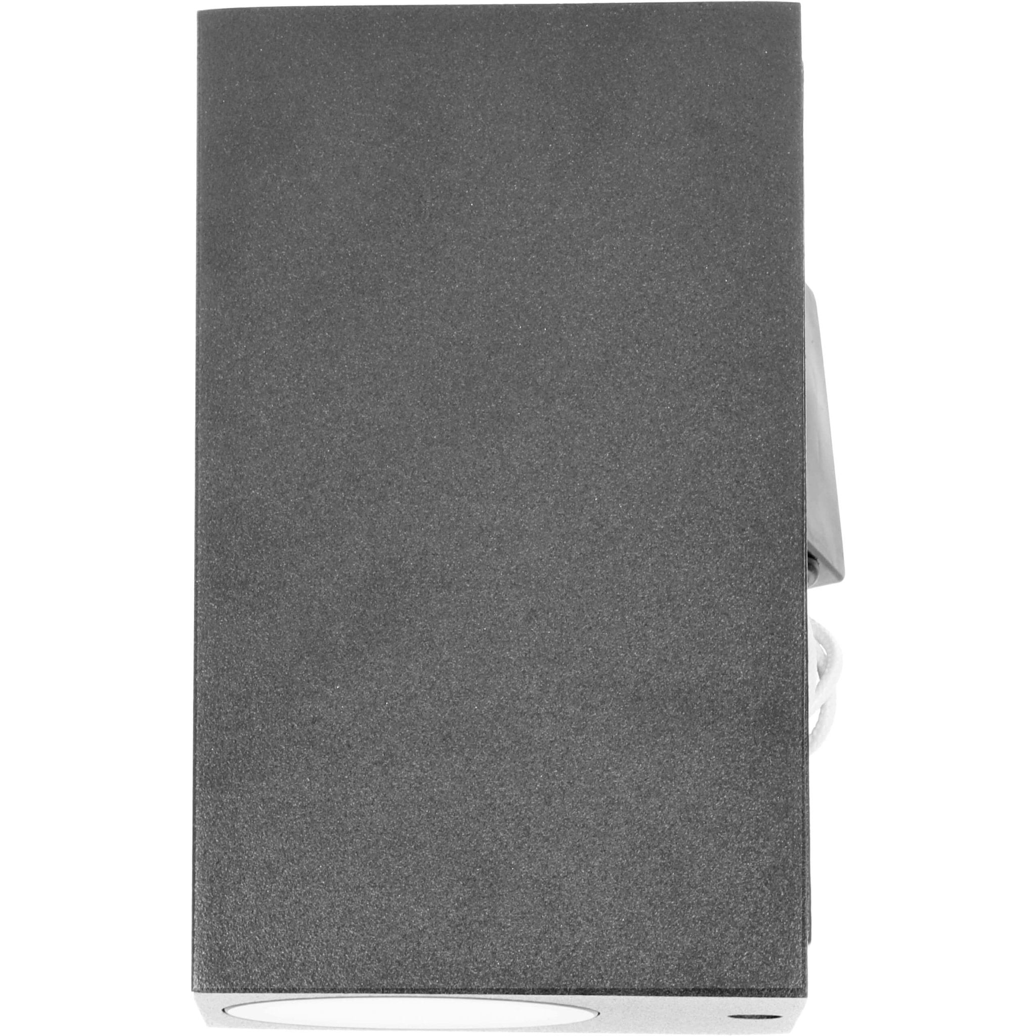LED Wandlamp buiten met GU10 fitting - Milaan - Rechthoek - IP44 - Antraciet - LED.nl