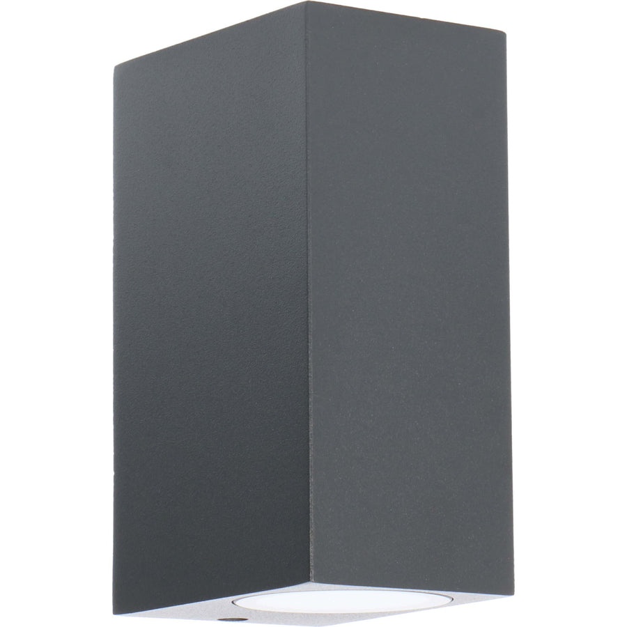 NØRD Up&Down - LED's Light LED Buitenlamp met GU10 fitting - Rechthoek - IP44 - Antraciet - Model Milaan Wandlampen LED.nl
