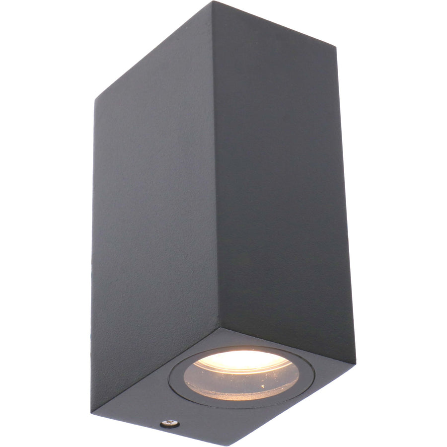 NØRD Up&Down - LED's Light LED Buitenlamp met GU10 fitting - Rechthoek - IP44 - Antraciet - Model Milaan Wandlampen LED.nl