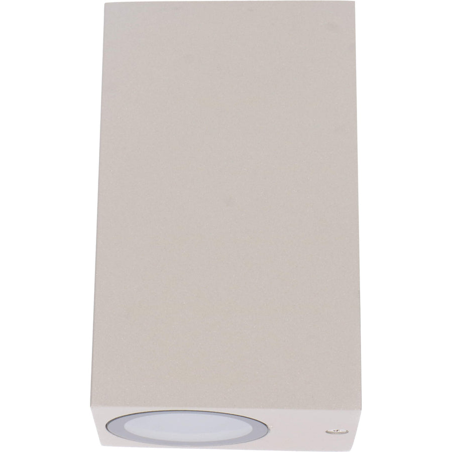 4 pack - LED's Light LED Buitenlamp met GU10 fitting - Rechthoek - IP44 - Grijs - Model Milaan Wandlampen LED.nl