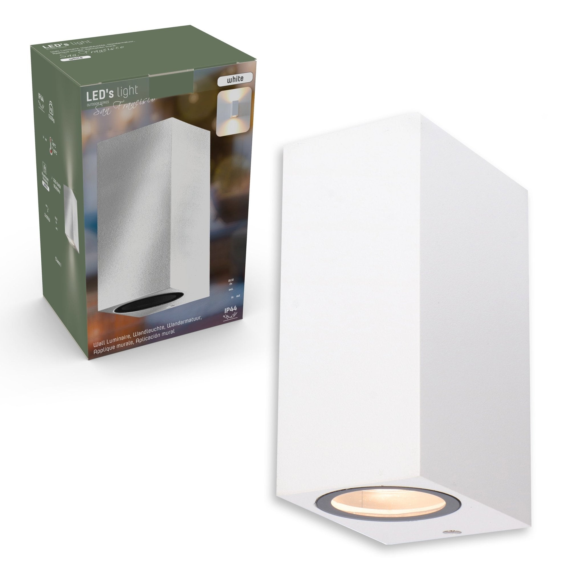 NETTLIFE LED-wandafwerking Voor Binnen: Set Van 2 Zwarte Buitenwandafwerkingen, Van Boven Naar Beneden 7 W Ip65