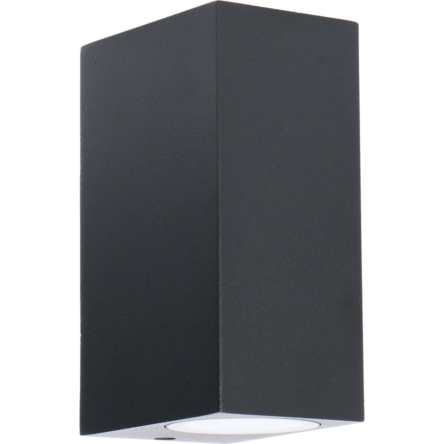 NØRD Up&Down - LED's Light LED Buitenlamp met GU10 fitting - Rechthoek - IP44 - Zwart - Model Milaan Wandlampen LED.nl