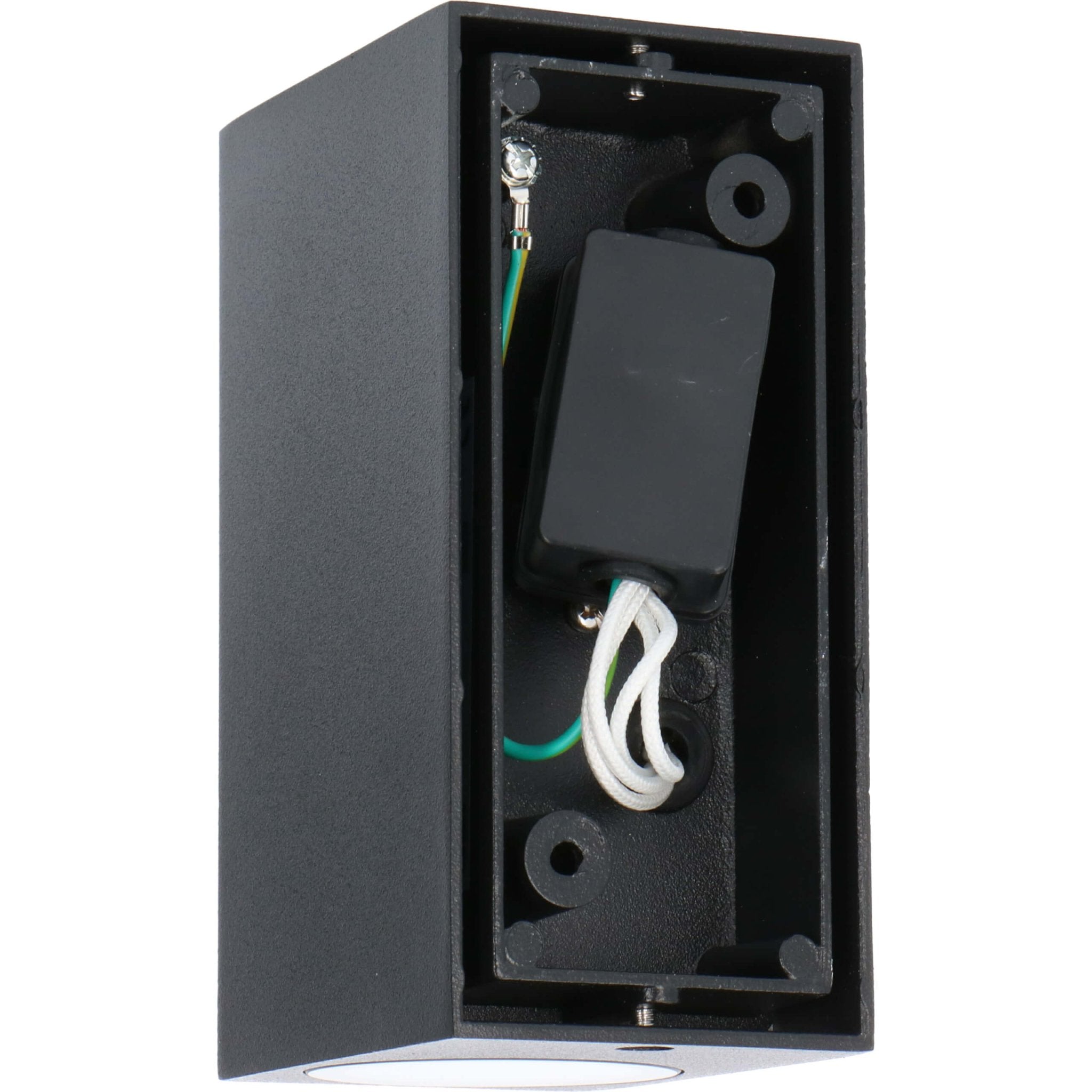 LED Wandlamp buiten met GU10 fitting - Milaan - Rechthoek - IP44 - Zwart - LED.nl