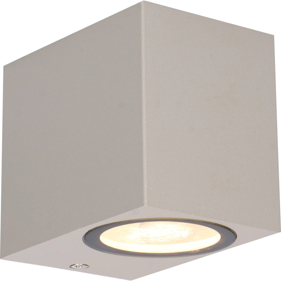 LED outdoor wall lamp with GU10 fitting - Rome - Square - IP44 - Gray - LED.nl