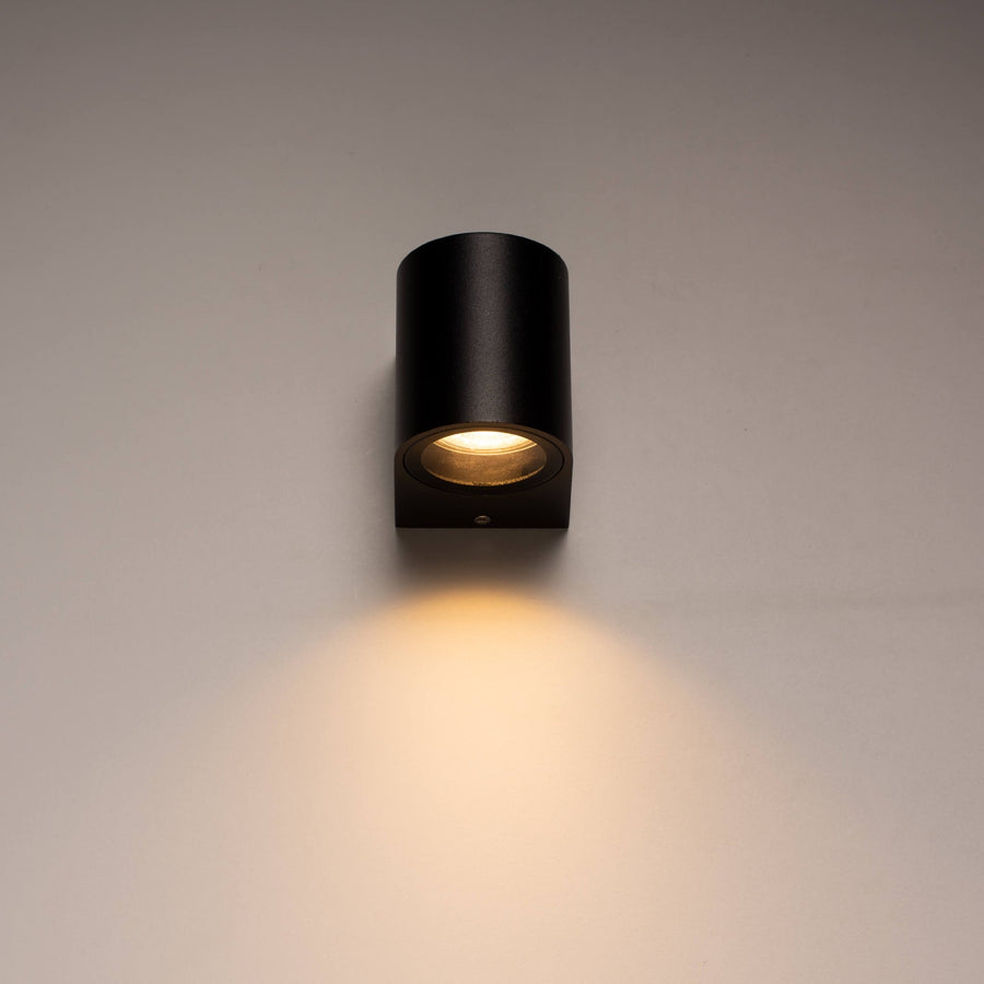 LED's Light LED Wandleuchte für den Außenbereich mit GU10-Fassung - Rund - Modell San Marino - IP44 - Schwarz - LED.de