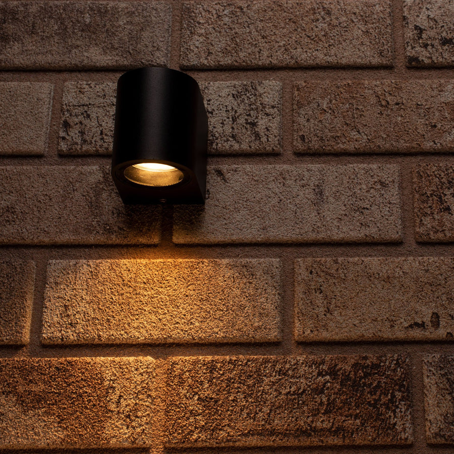 LED's Light LED Wandleuchte für den Außenbereich mit GU10-Fassung - Rund - Modell San Marino - IP44 - Schwarz - LED.de