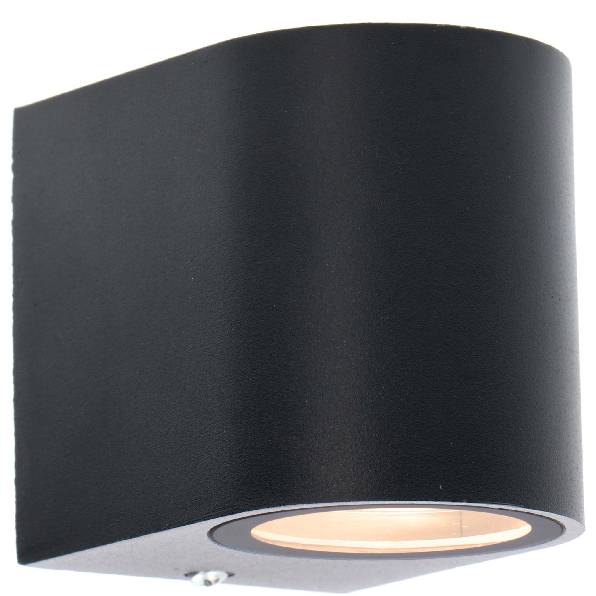 LED wandlamp buiten met GU10 fitting - Rond - San Marino - IP44 - Zwart - LED.nl