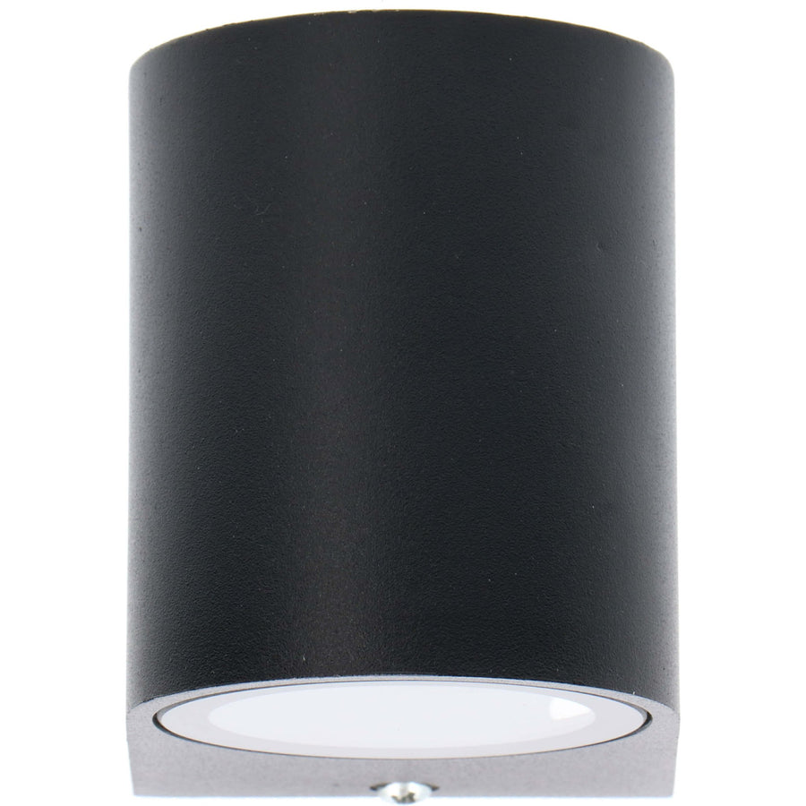 LED's Light LED Wandleuchte für den Außenbereich mit GU10-Fassung - Rund - Modell San Marino - IP44 - Schwarz - LED.de