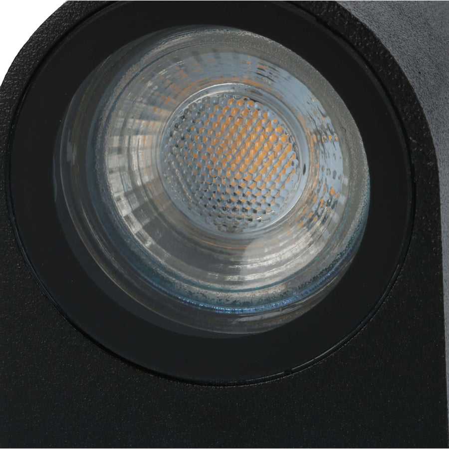 LED's Light LED Wandleuchte für den Außenbereich mit GU10-Fassung - Rund - Modell San Marino - IP44 - Schwarz - LED.de