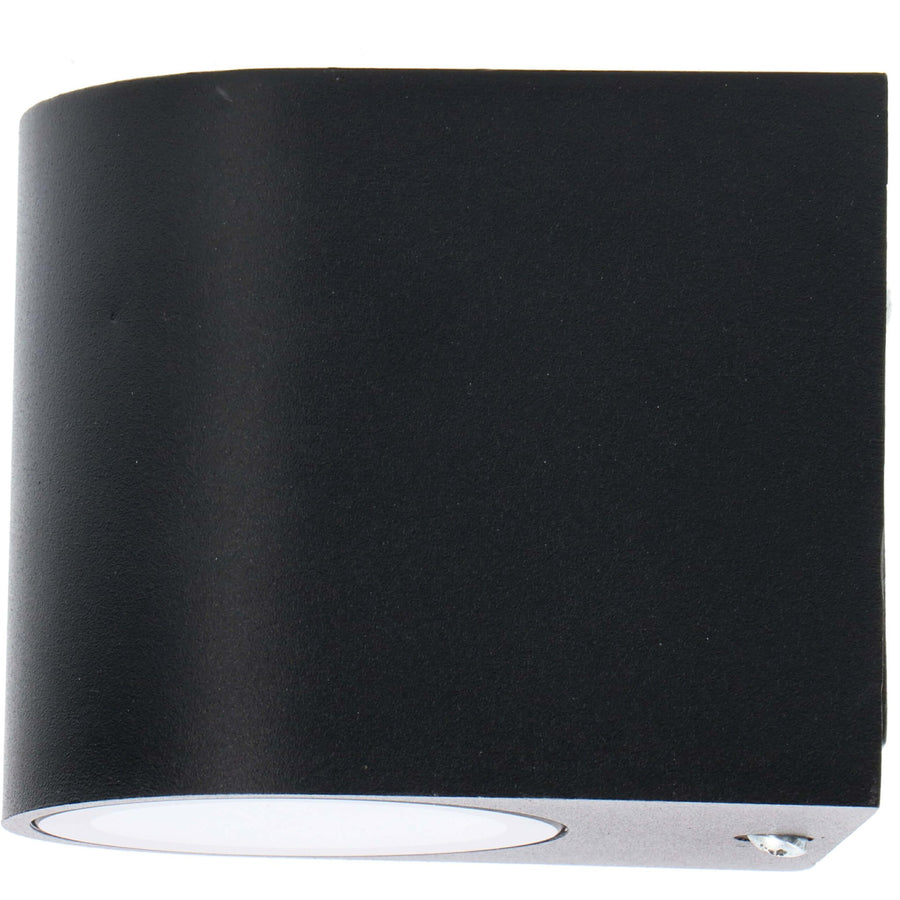 LED's Light LED Wandleuchte für den Außenbereich mit GU10-Fassung - Rund - Modell San Marino - IP44 - Schwarz - LED.de