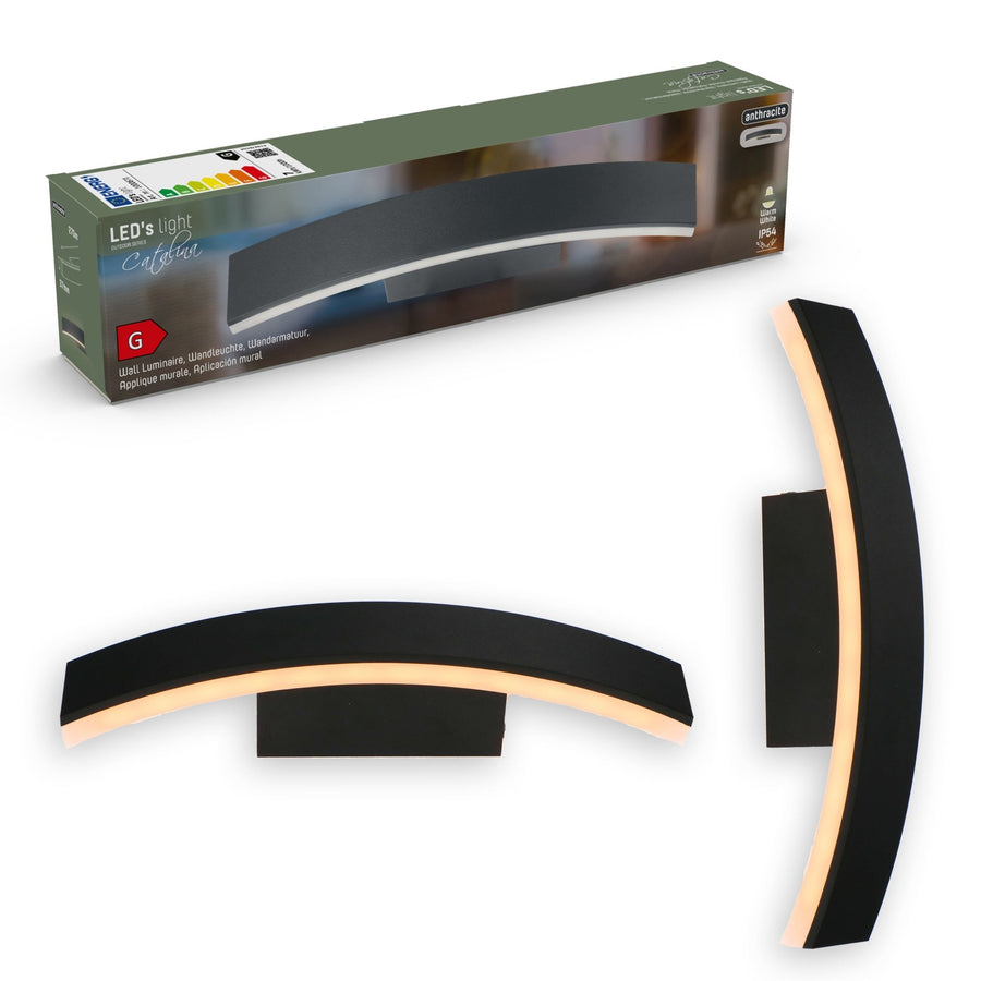 LED's Light Wall Lamp Outdoor - Model Todi - Rotatable - Warm white light all around - IP54 - Anthracite - LED.nl