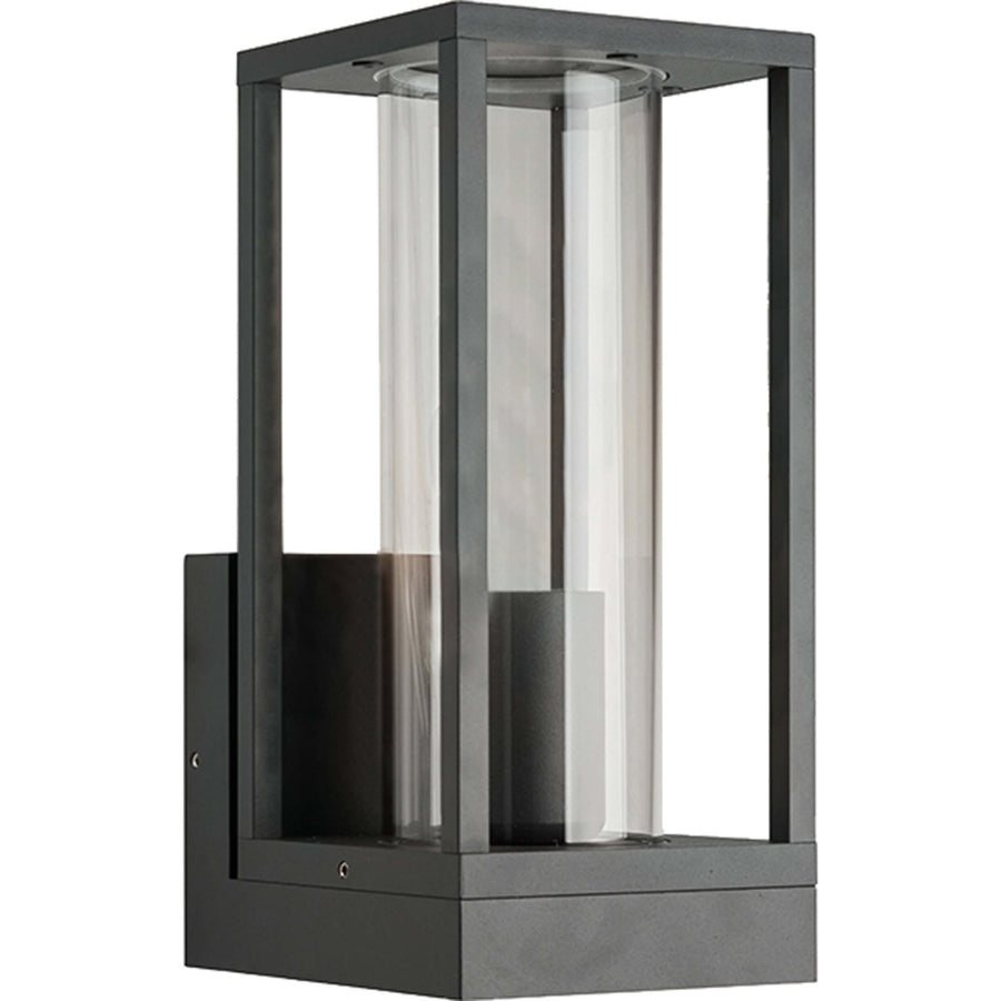 2 pack - LED's Light LED Wandlamp met glazen ruiten - Rechthoek - E27 fitting - IP44 - Antraciet Wandlampen LED.nl
