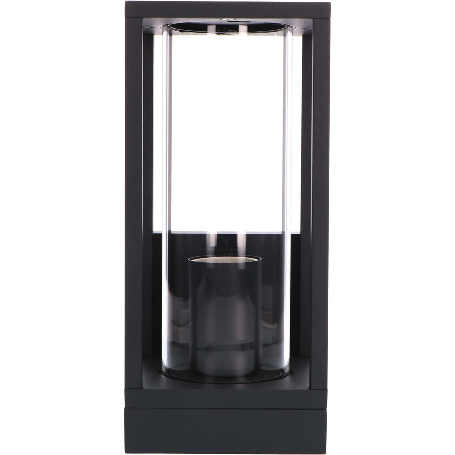 LED's Light LED Wandlamp met glazen ruiten - Rechthoek - E27 fitting - IP44 - Zwart Wandlampen LED.nl