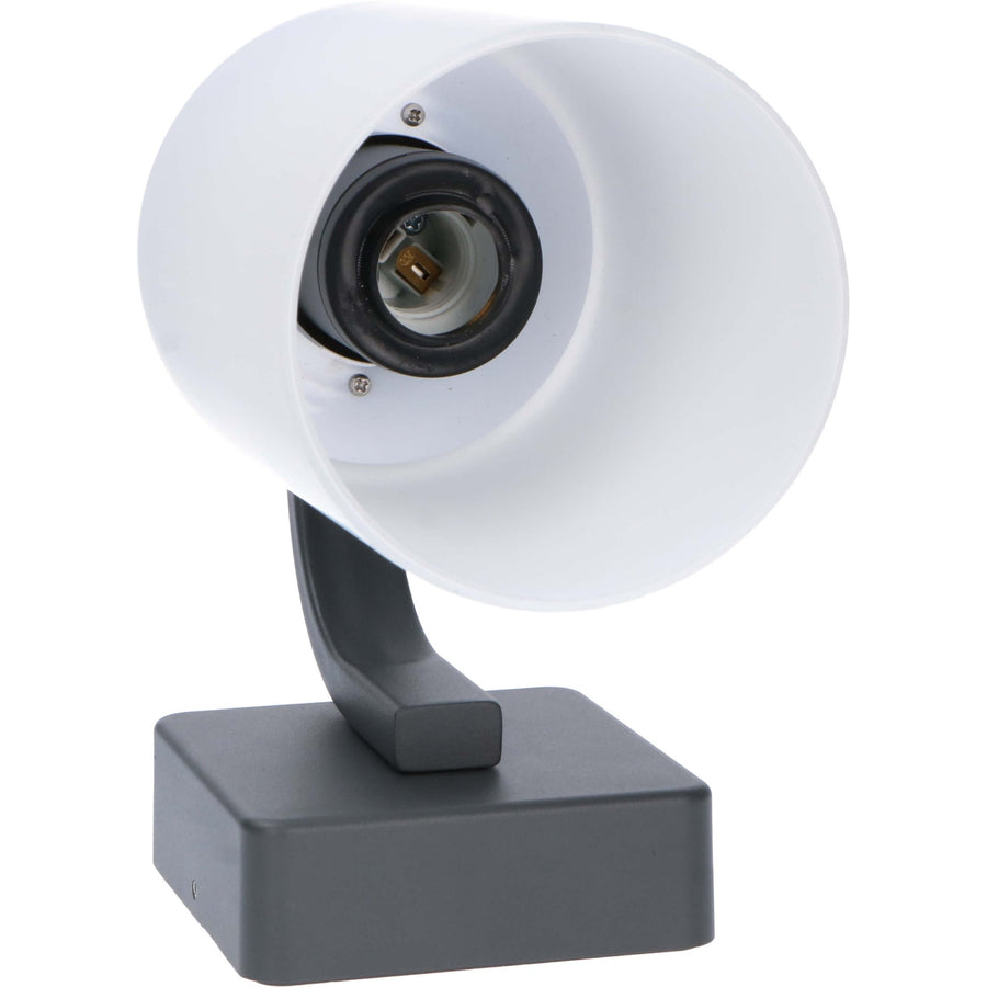 2 pack LED's Light LED Wandlamp Milky met E27 fitting - IP44 - Model Noto - Antraciet Wandlampen LED.nl