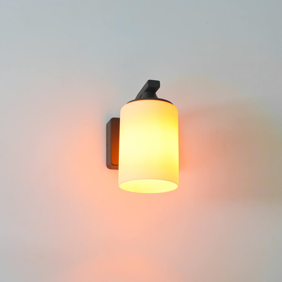 2 pack LED's Light LED Wandlamp Milky met E27 fitting - IP44 - Model Noto - Antraciet Wandlampen LED.nl