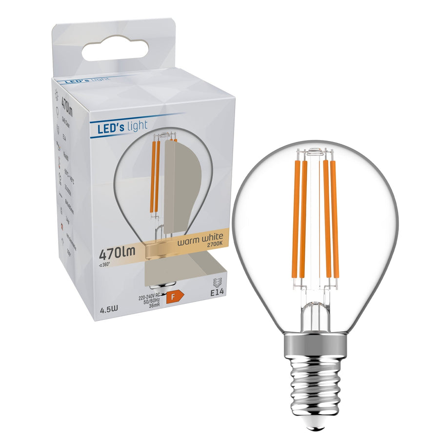 LED-Lampe E14 - Klarglas - Warmweißes Licht - 470 lm - LED.de