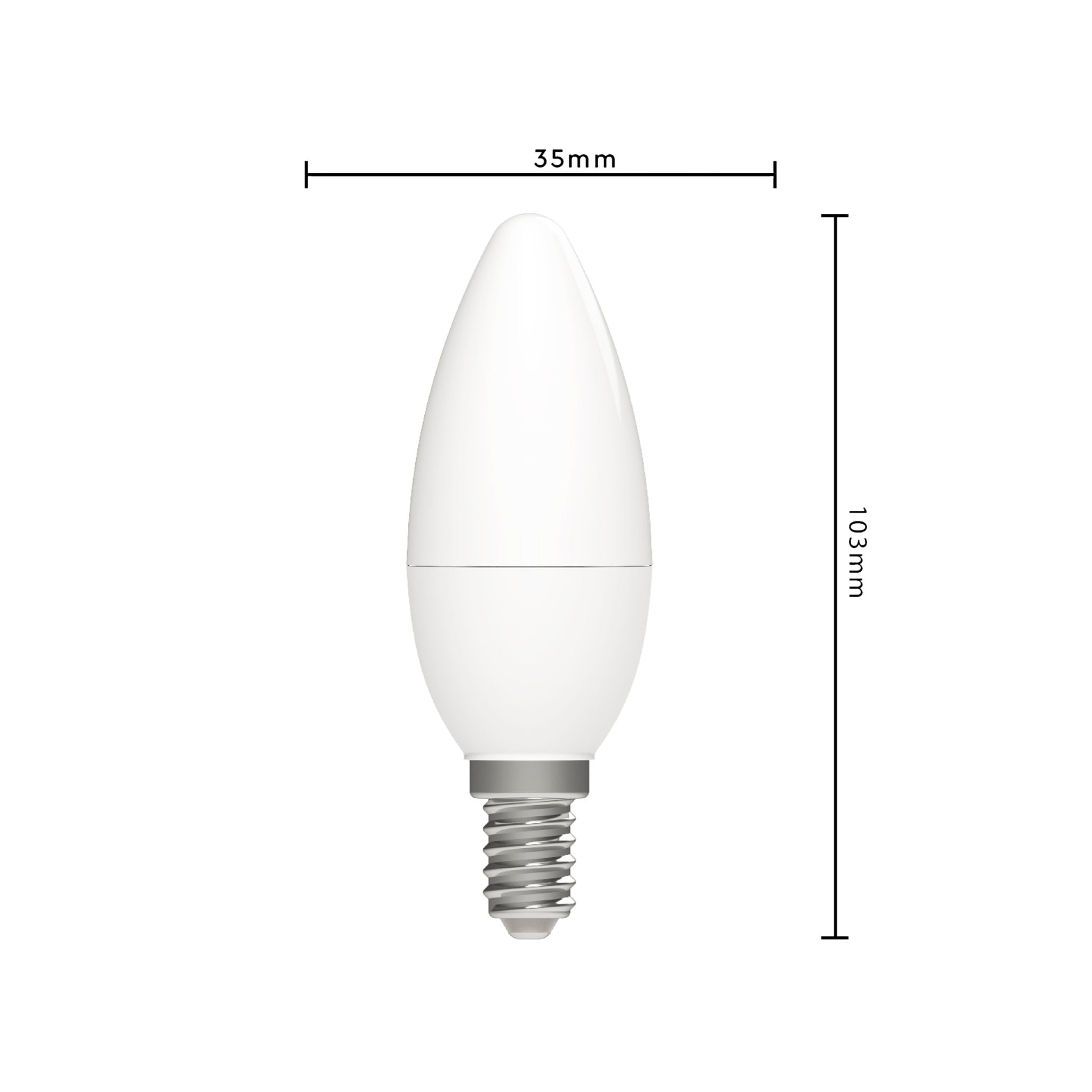 LongLife LED Lamp Kaars E14 - Mat - Warm wit - 2.5W (25W) - C35 - LED.nl