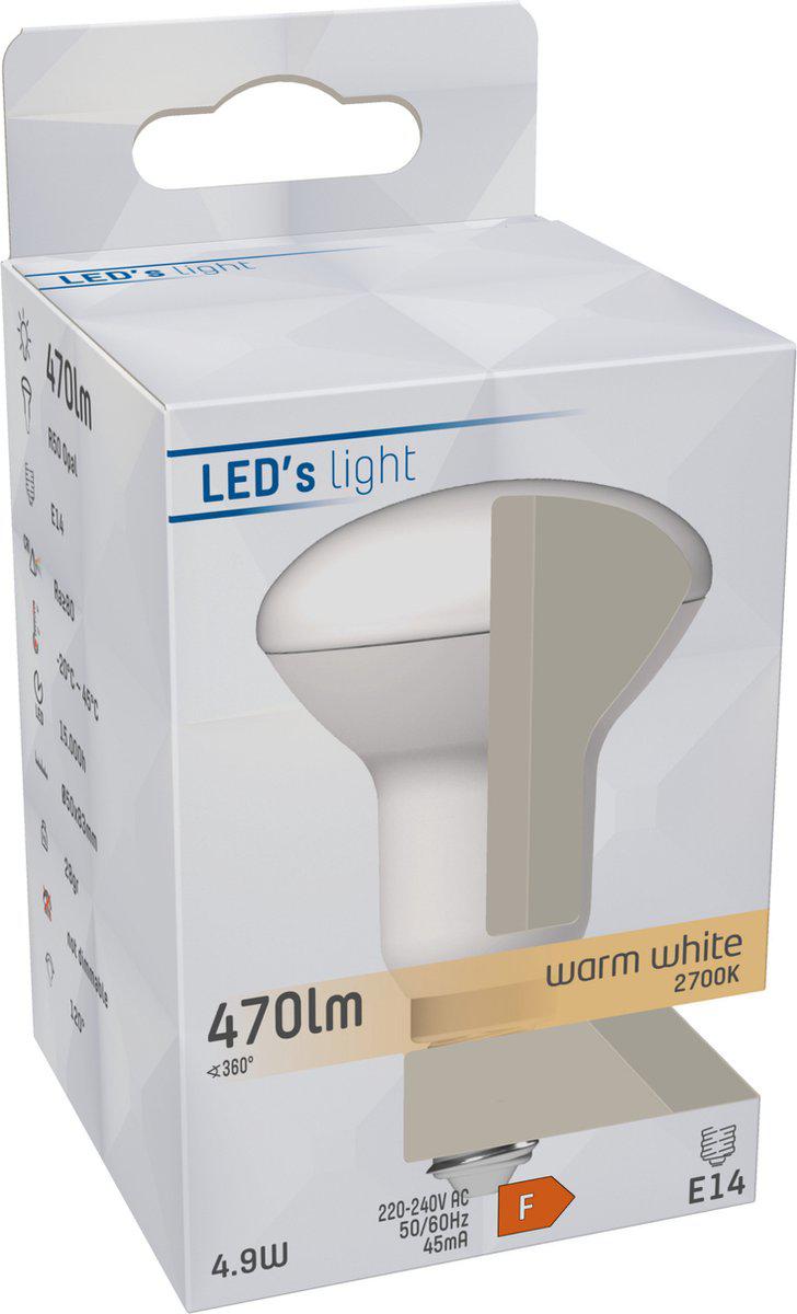 LongLife LED Reflectorlamp E14 - R50 Reflector - Warm wit - 4.9W vervangt 40W - LED.nl