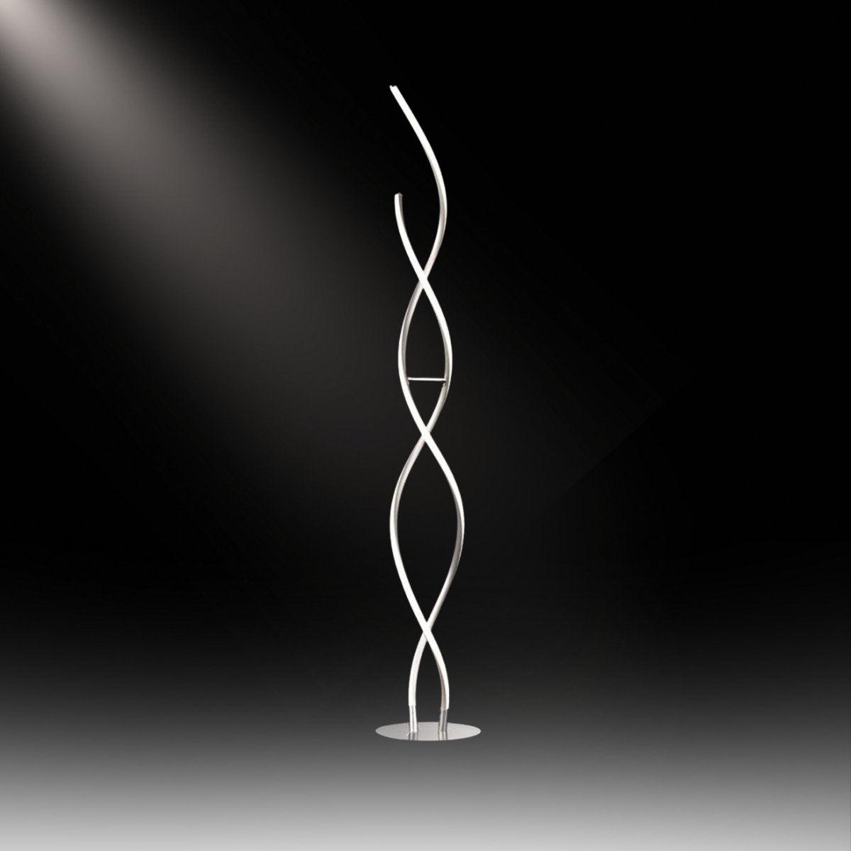 Moderne LED Vloerlamp 130 cm met voetschakelaar - Gaat 15 jaar mee - Bonney - Metaal zilver - LED.nl