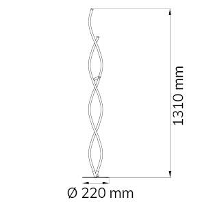 Moderne LED Vloerlamp 130 cm met voetschakelaar - Gaat 15 jaar mee - Bonney - Metaal zilver - LED.nl