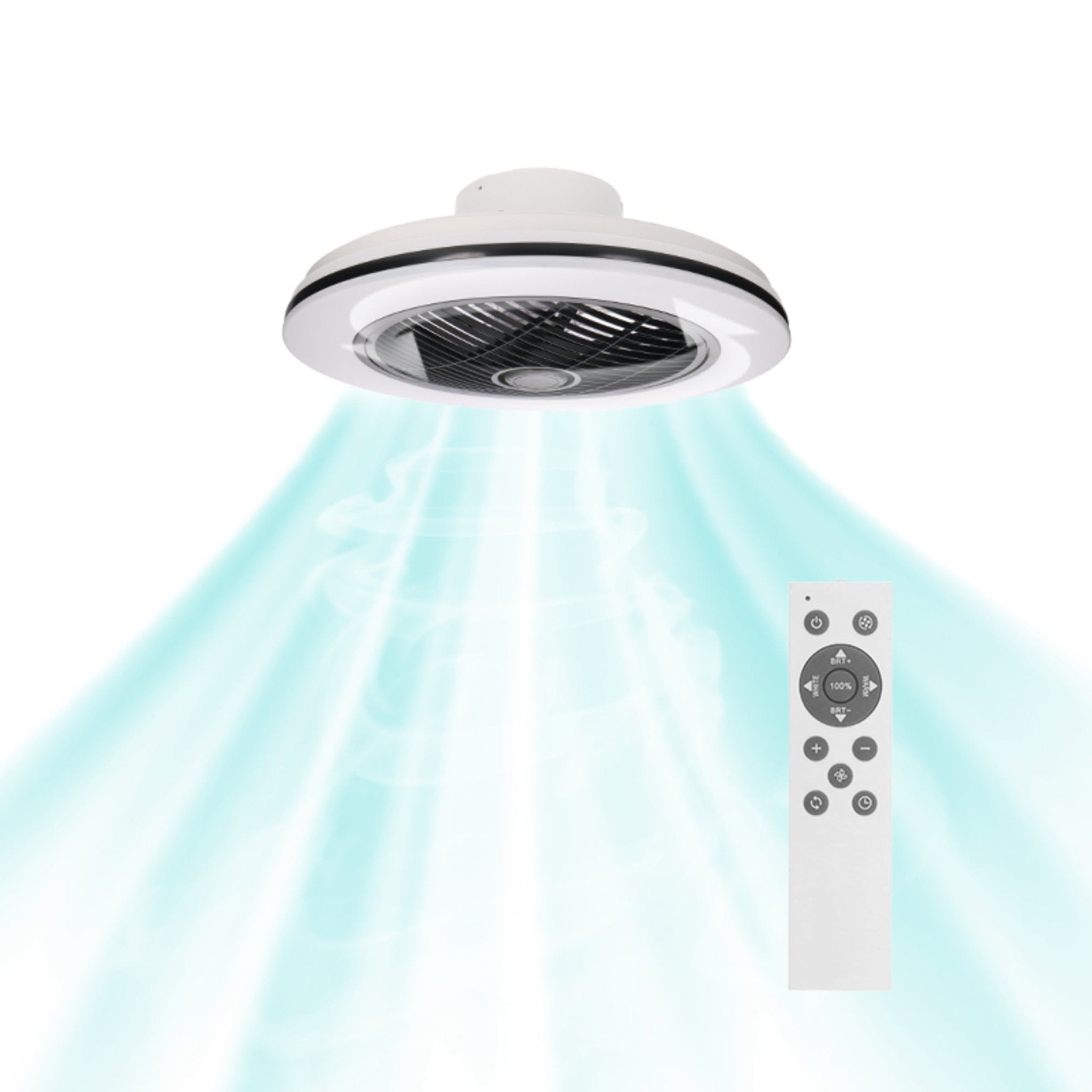 Moderno plafondventilator met verlichting – Dimmen en lichtkleur instellen via afstandsbediening – Met zomer- en winterstand en timerfunctie - LED.nl