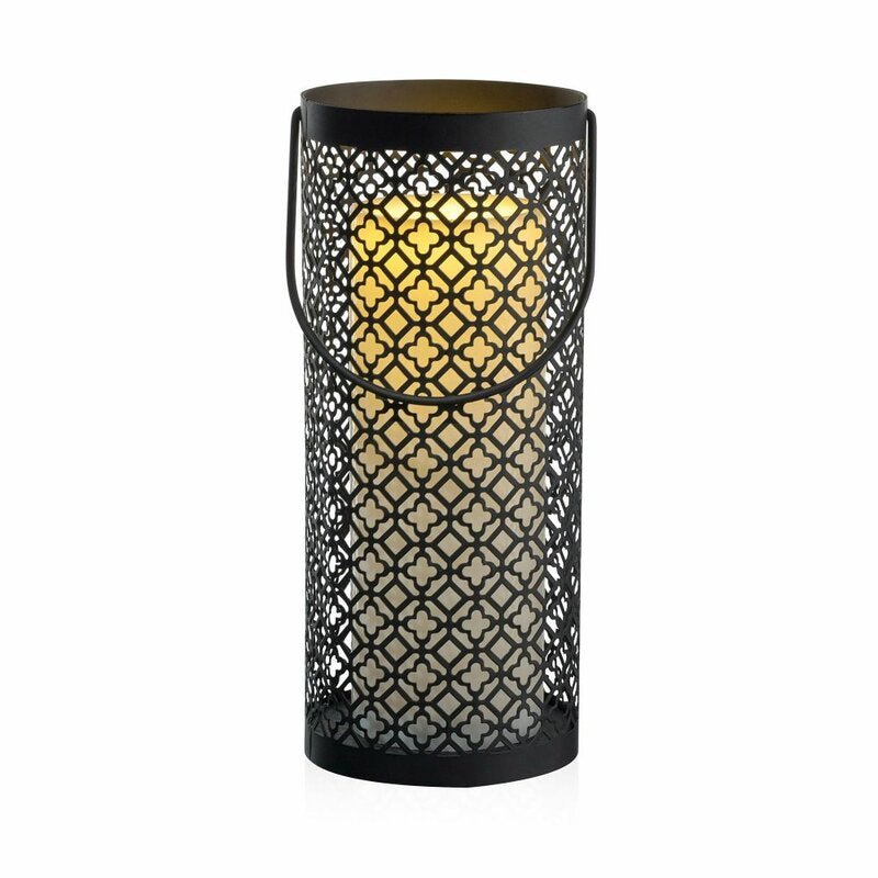 Oosterse LED tafellamp lantaarn voor binnen en buiten - Draadloos op batterijen - Zwart - LED.nl