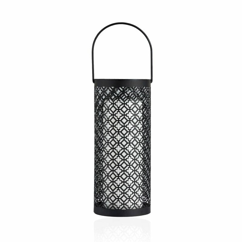 Oosterse LED tafellamp lantaarn voor binnen en buiten - Draadloos op batterijen - Zwart - LED.nl