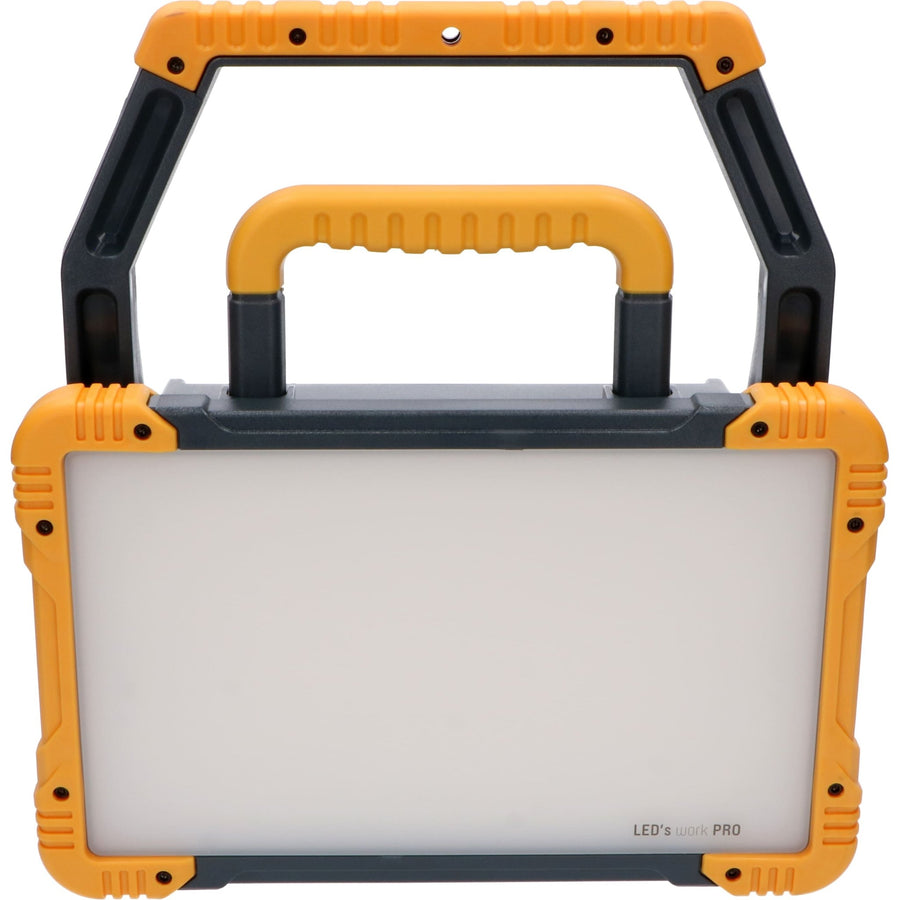 Wiederaufladbare Premium-LED-Bauleuchte 30 W – Kann sowohl mit Netzstrom als auch mit Batterie betrieben werden – In 3 Positionen dimmbar – 3000 Lumen – IP54 - LED.de