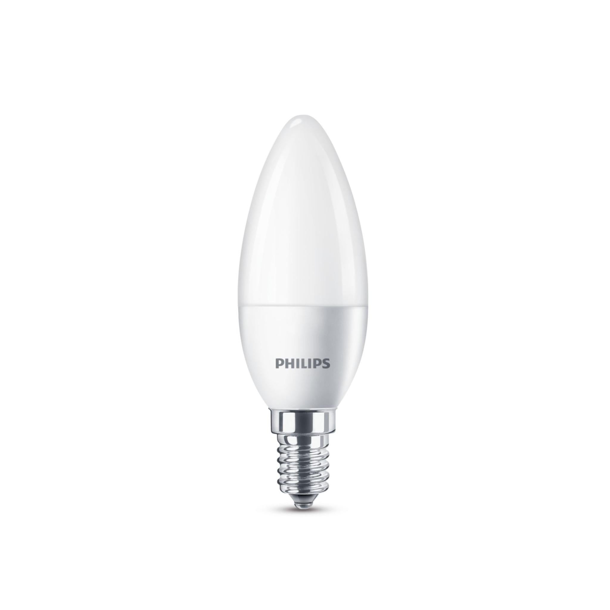 Philips E14 LED Kaarslamp - Mat - Dimbaar koud wit licht - 4.5W vervangt 40W - LED.nl