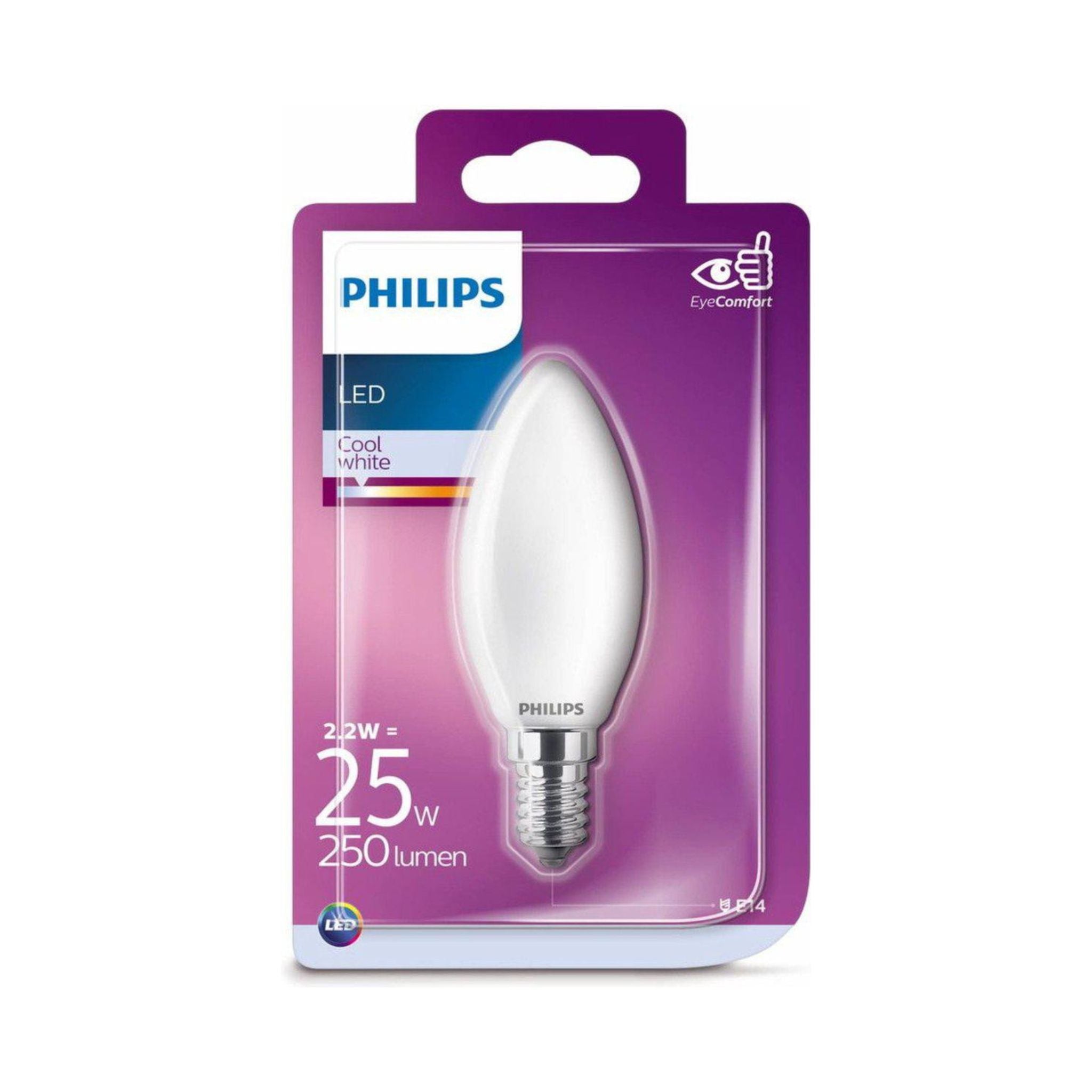 Philips E14 LED Kaarslamp - Neutraal wit licht - 2W vervangt 25W - LED.nl