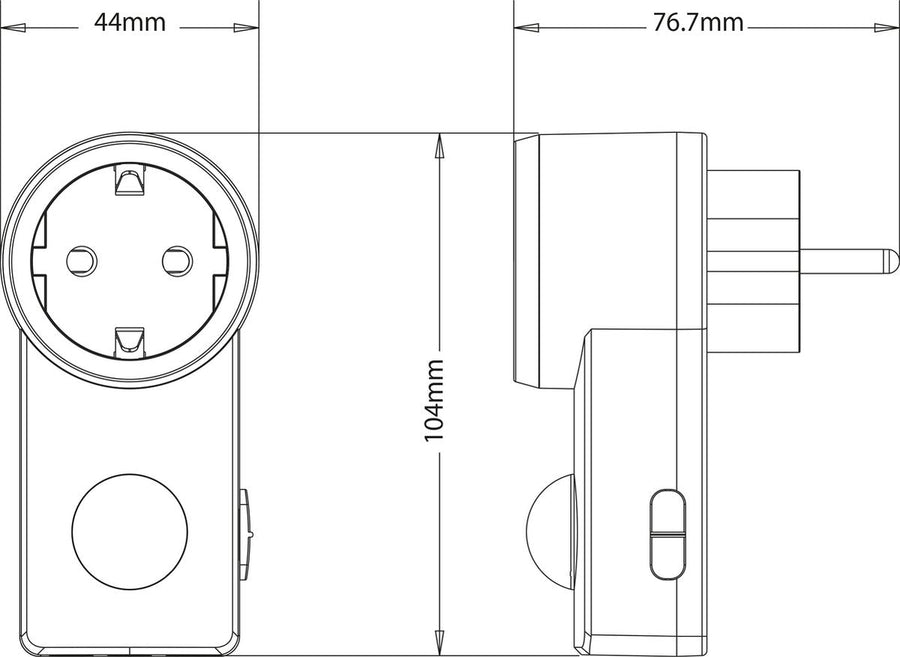 LED's Light plug-in Motion Sensor with Socket - 10 meter range - Incl. daylight sensor - LED.nl