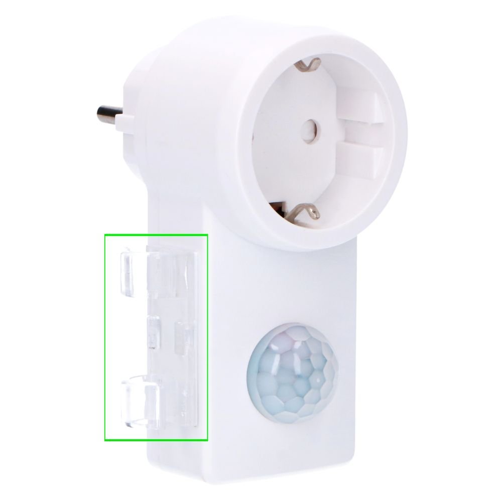 Plug-in Bewegingssensor met stopcontact - Bewegingssensor met 10 meter bereik - LED.nl