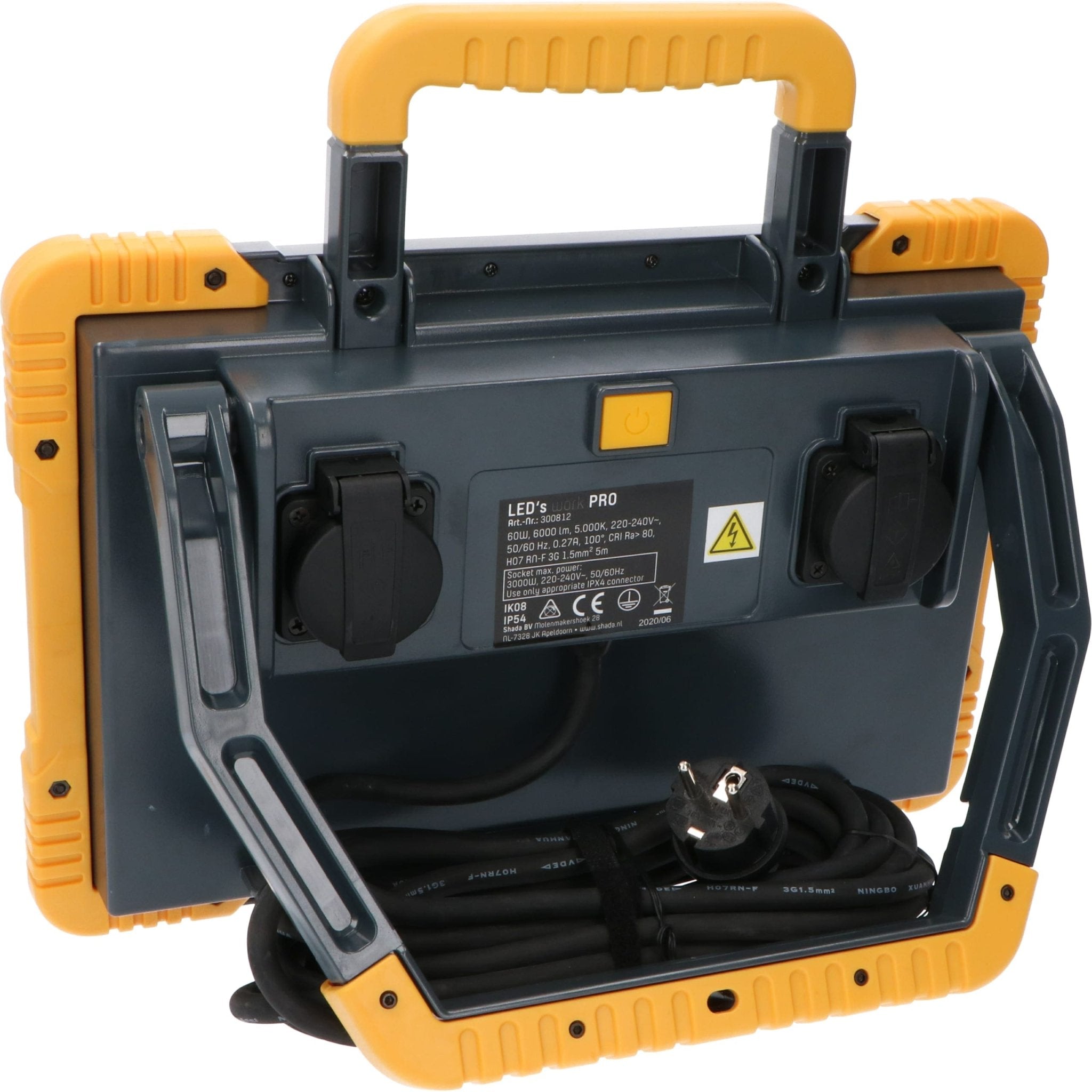 LED's Work Premium LED Werklamp 6500 - 5 meter kabel - Rough Service Tested - IP54 waterdicht - 60W Bouwlampen LED.nl