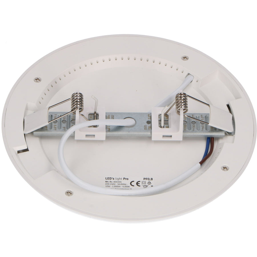 PRO LED Deckeneinbauleuchte ø 16 cm – Ultradünn – Dimmbares kaltweißes Licht – 12 W  - LED.de