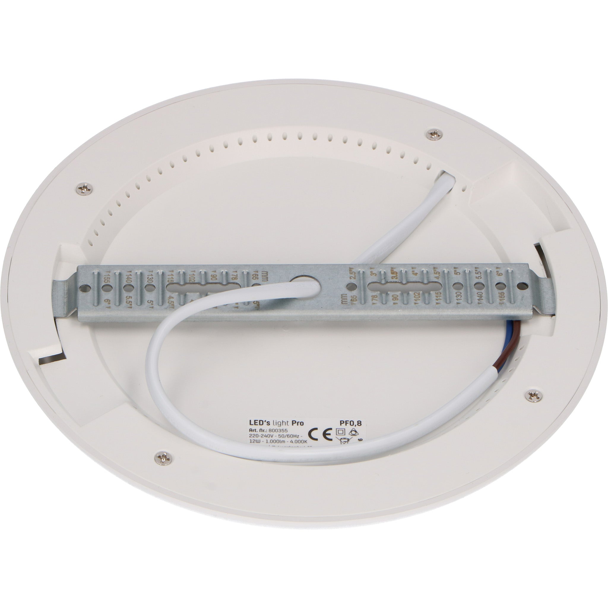 PRO LED Inbouw plafondlamp ø 16 cm - Ultra dun - Dimbaar koud wit licht - 12W - LED.nl