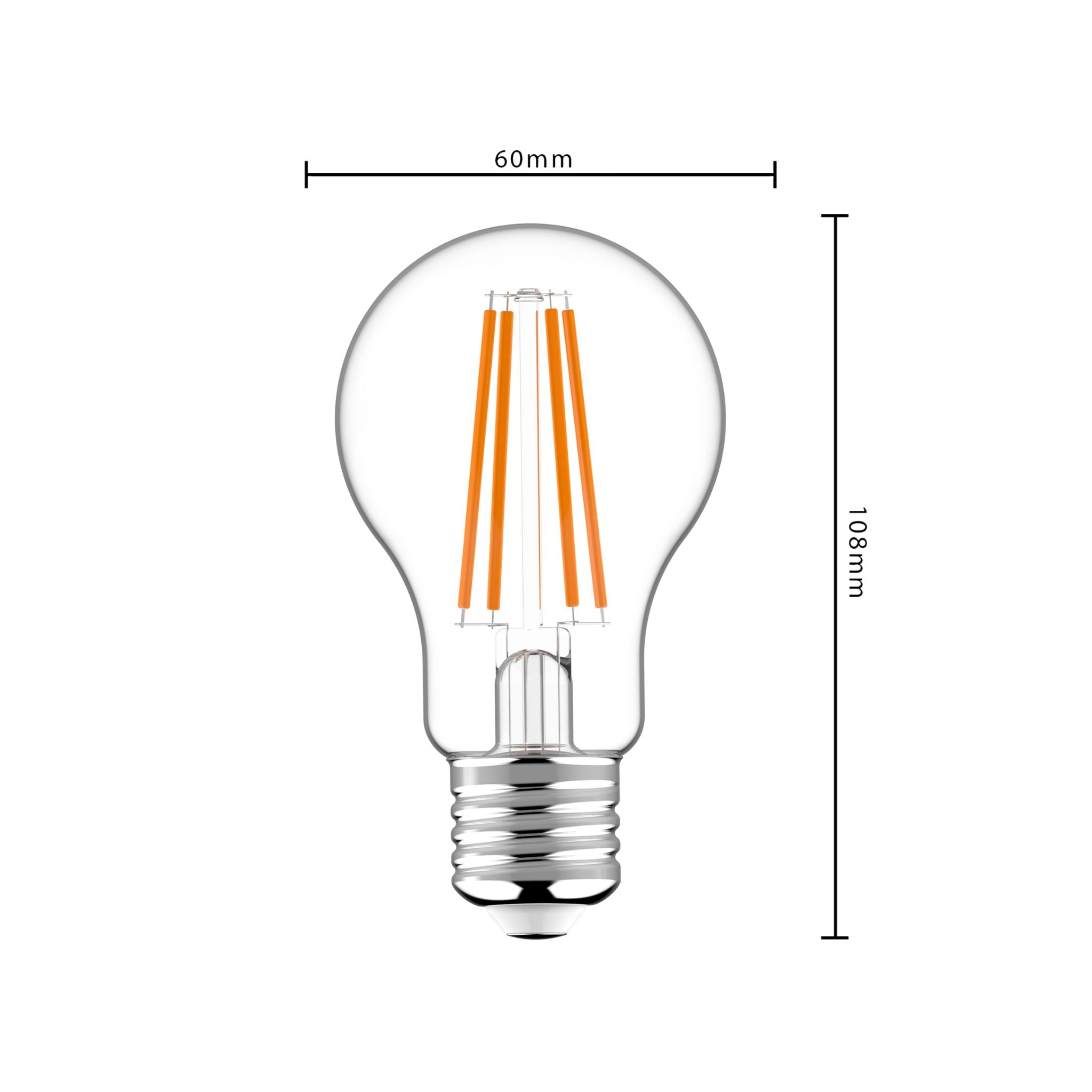 ProDim LED Filament Lamp E27 - Helder - Dimbaar warm wit licht - 7W vervangt 60W - LED.nl