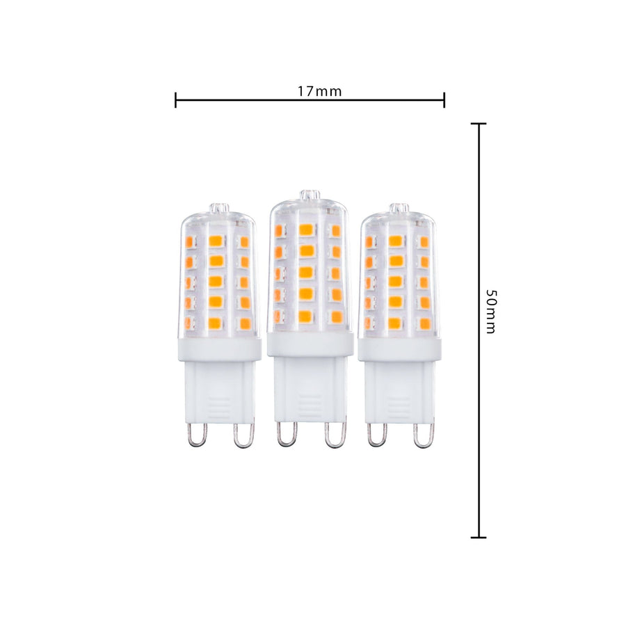 ProDim LED Steeklamp G9 - Dimbaar warm wit licht - 220-240V - 3.5W (28W) - 3 lampjes Dimbare steeklampjes LED.nl