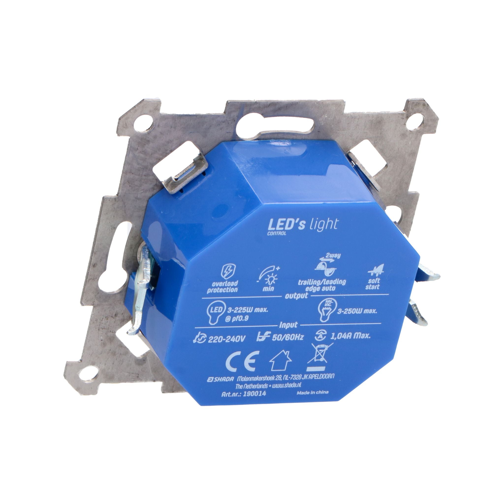 Professional Dimmer voor alle dimbare (LED) lampen - Fase afsnijding aansnijding - 3 tot 250W - LED.nl