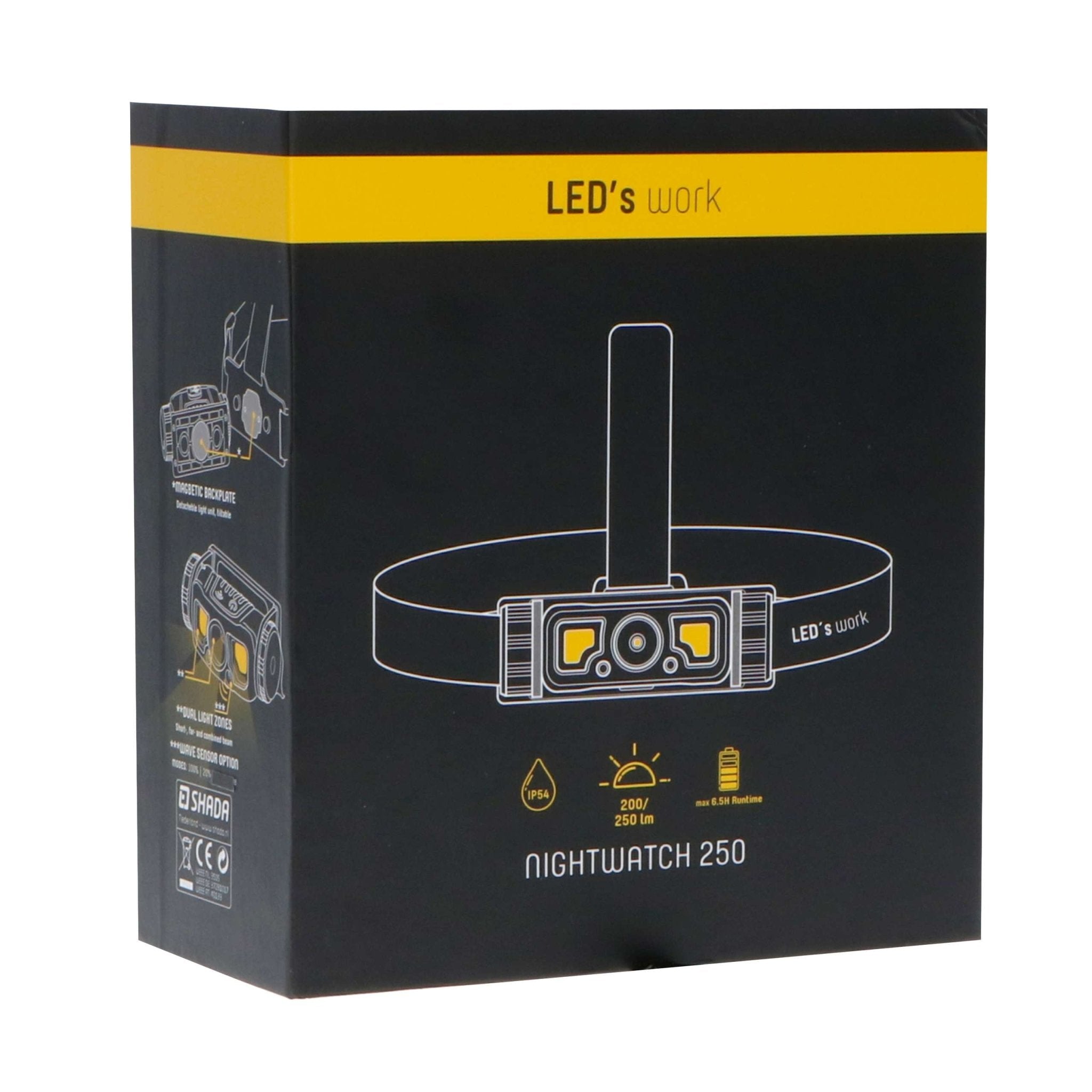 Professional LED Hoofdlamp op accu met zoomfunctie - Oplaadbaar - IP44 - Dimbaar - 250 lm - LED.nl