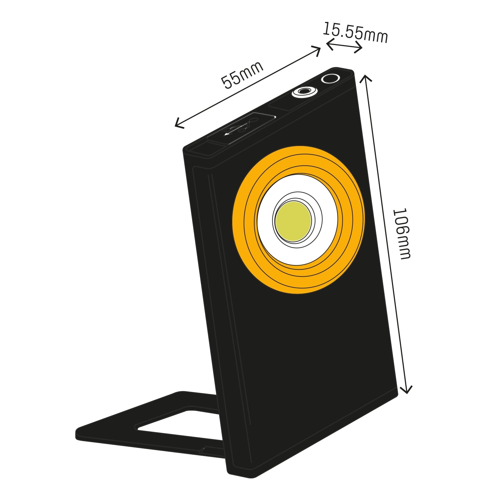 Professional Slim LED Werklamp met accu - Draadloos & Oplaadbaar - 2 lichtpunten - LED.nl