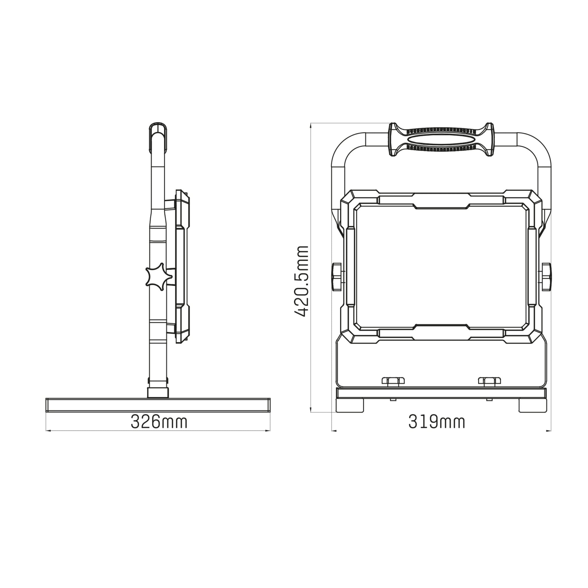 Professionele LED bouwlamp 150W – Rough Service Tested – 5 meter snoer – 13000 lumen – IP65 - LED.nl