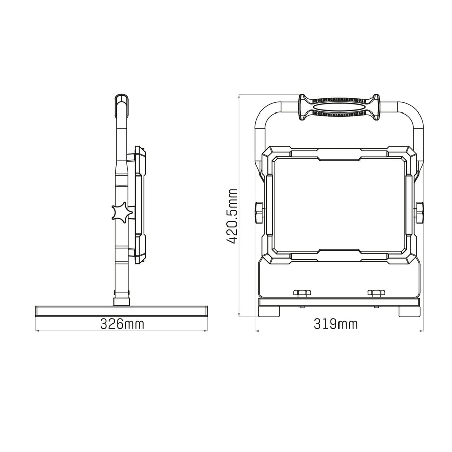 LED's Work Professional LED Construction Lamp 13000 - Rough Service Tested - 5 meter cord - 150W - IP65 - LED.nl