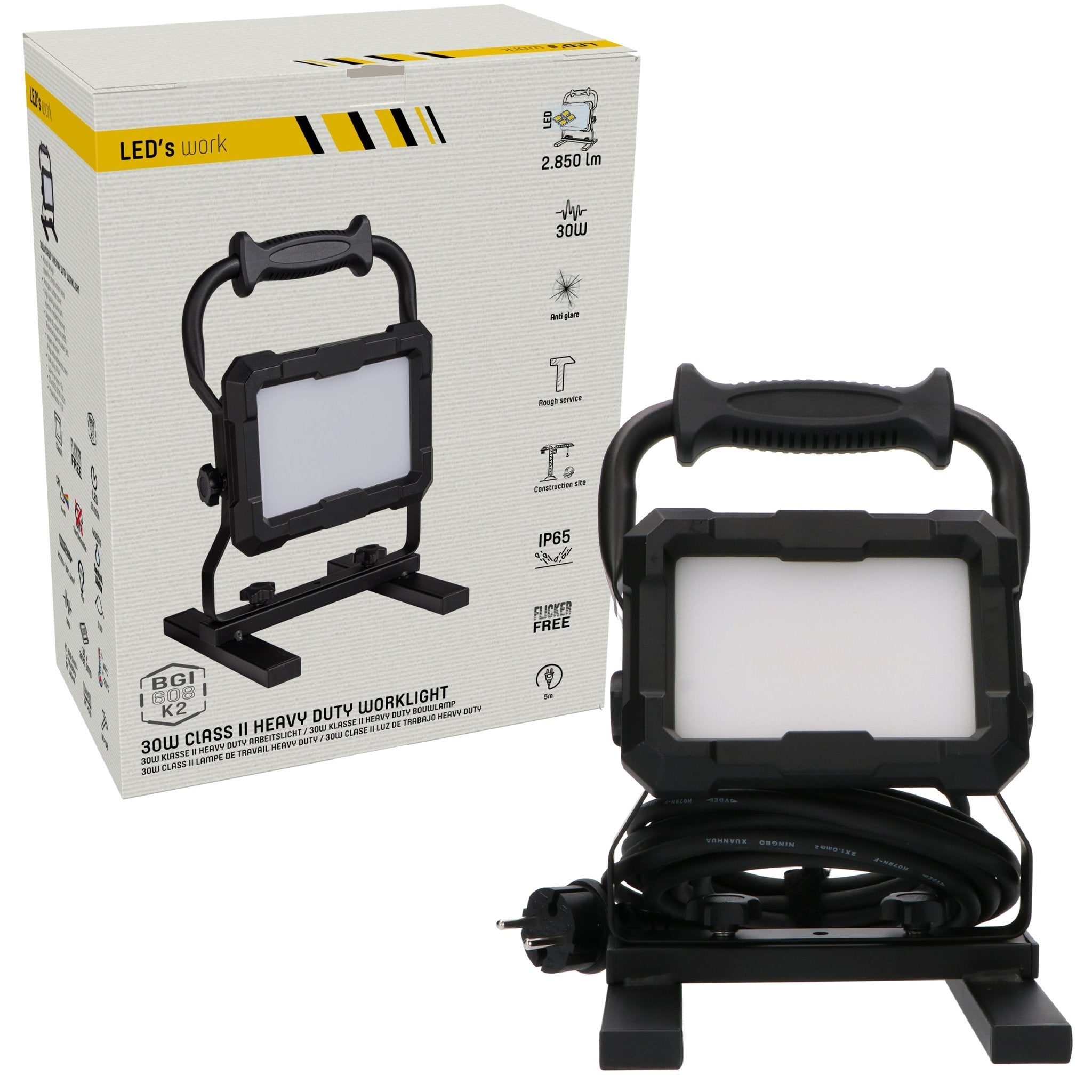 S Work Portable Bouwlamp 6000 - Universeel Oplaadbaar Met 18V Accu 60w S Work Portable Bouwlamp 6000 - Universeel Oplaadbaar Met 18V Accu 60w