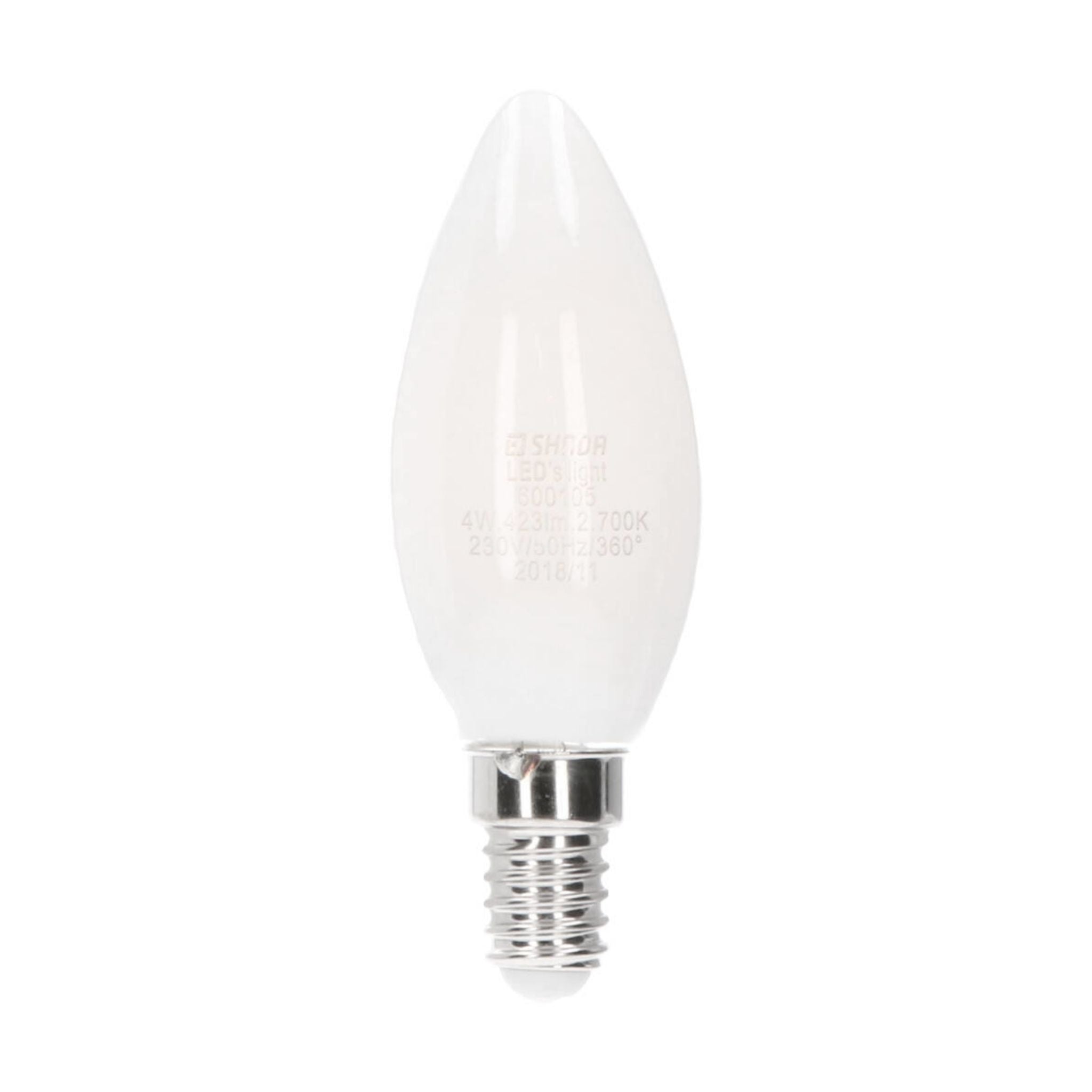 Proventa LongLife LED kaarslamp met mat witte afwerking - E14 fitting - _ 35 mm - 1 x led lamp - LED.nl