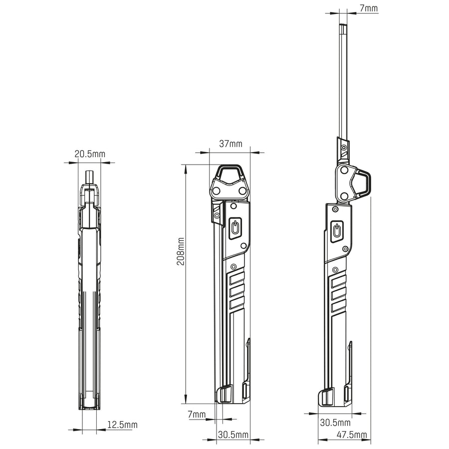 LED's Work Rechargeable Handlamp 500 - Inspection Lamp - Foldable &amp; Cordless - With Magnet and Hook - LED.nl