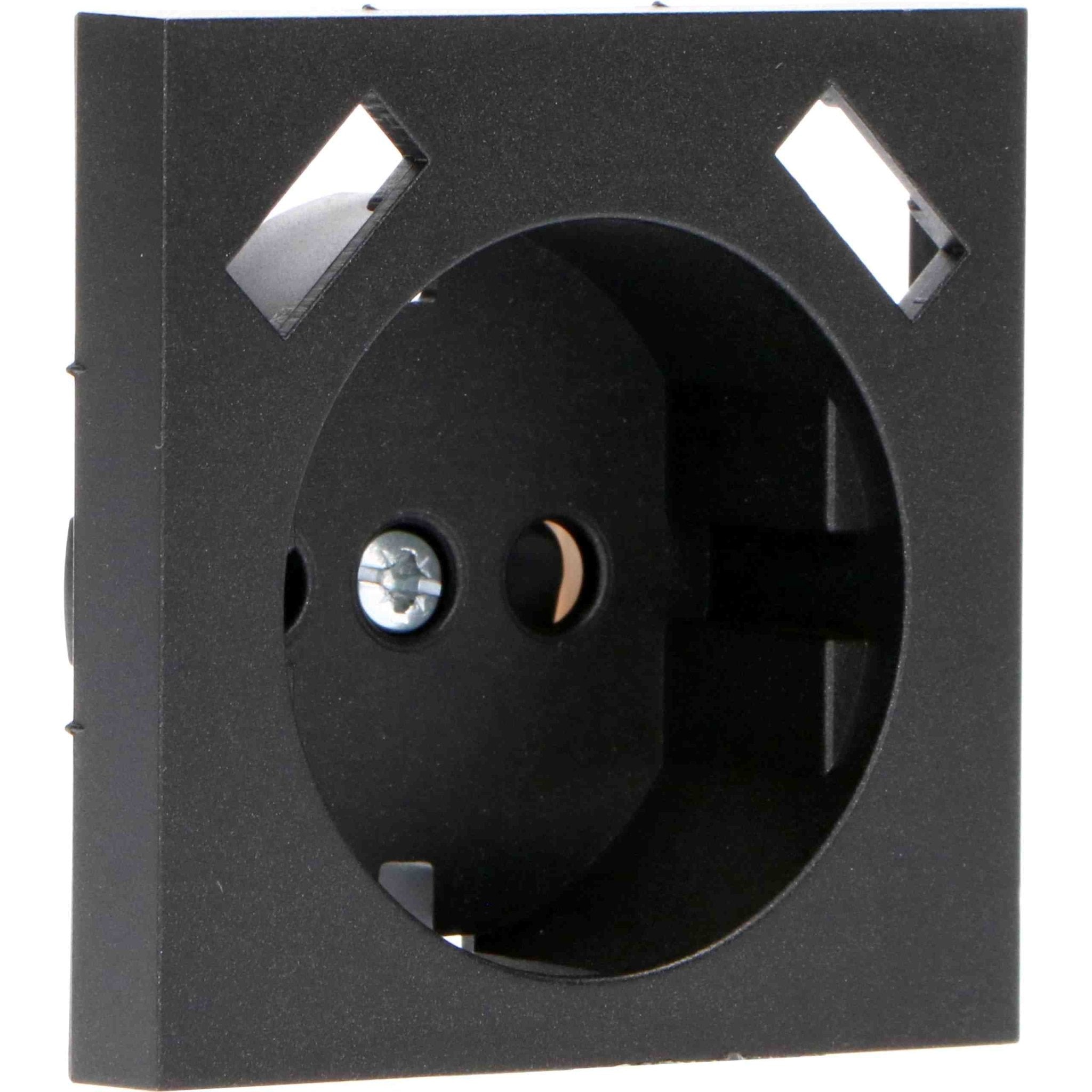 Reflex Inlegplaat voor wandcontactdoos met 2 USB - Zwart - LED.nl