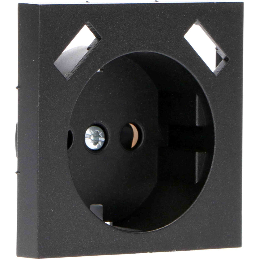 Reflex Inlegplaat voor wandcontactdoos met 2 USB - Zwart Stekkers LED.nl